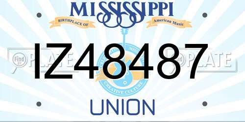 IZ48487 Mississippi License Plate