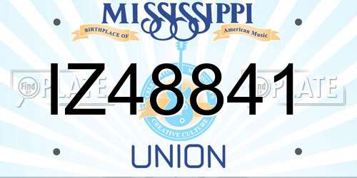IZ48841 Mississippi License Plate