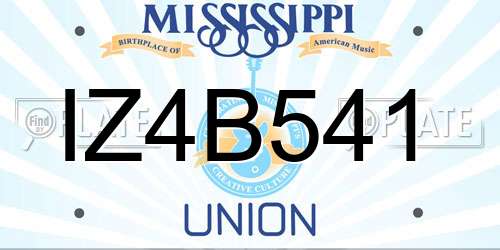 IZ4B541 Mississippi License Plate