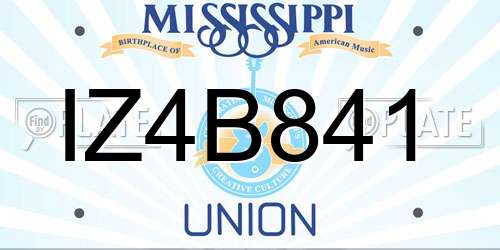 IZ4B841 Mississippi License Plate