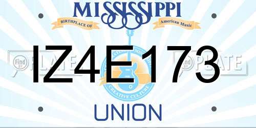 IZ4E173 Mississippi License Plate