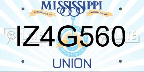 IZ4G560 Mississippi License Plate