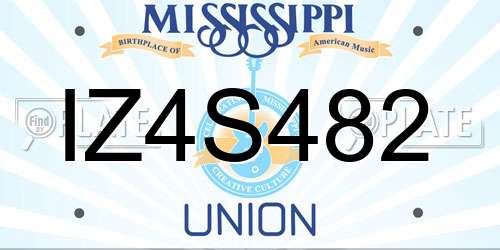 IZ4S482 Mississippi License Plate