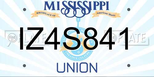 IZ4S841 Mississippi License Plate
