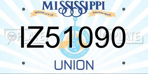 IZ51090 Mississippi License Plate