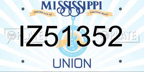 IZ51352 Mississippi License Plate