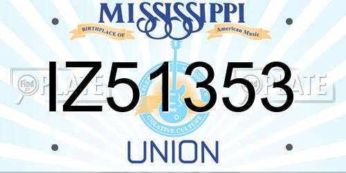 IZ51353 Mississippi License Plate