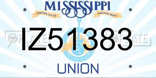 IZ51383 Mississippi License Plate