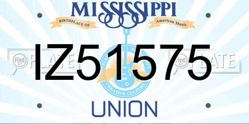 IZ51575 Mississippi License Plate