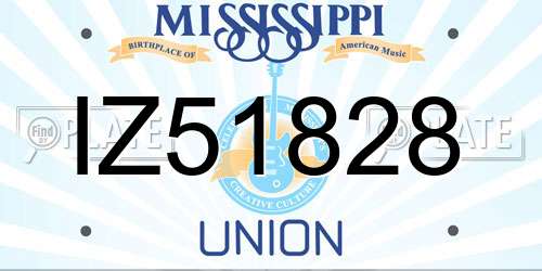 IZ51828 Mississippi License Plate