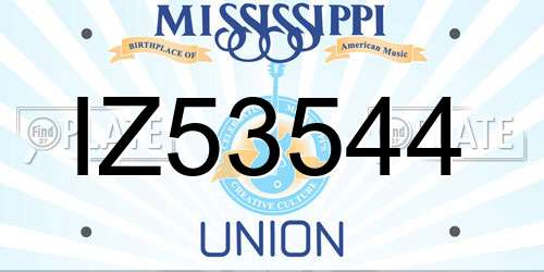 IZ53544 Mississippi License Plate