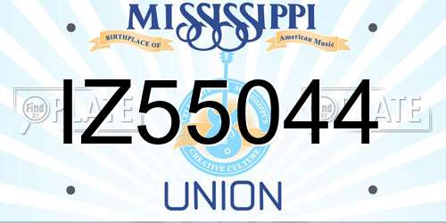 IZ55044 Mississippi License Plate