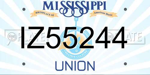IZ55244 Mississippi License Plate