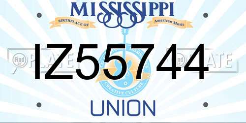 IZ55744 Mississippi License Plate
