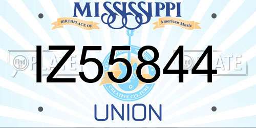 IZ55844 Mississippi License Plate