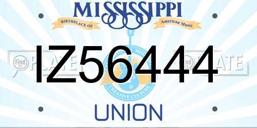 IZ56444 Mississippi License Plate