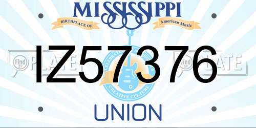 IZ57376 Mississippi License Plate