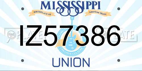 IZ57386 Mississippi License Plate