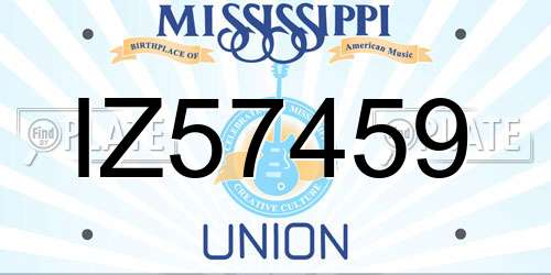 IZ57459 Mississippi License Plate