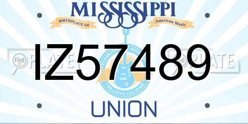 IZ57489 Mississippi License Plate