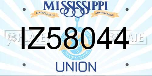 IZ58044 Mississippi License Plate