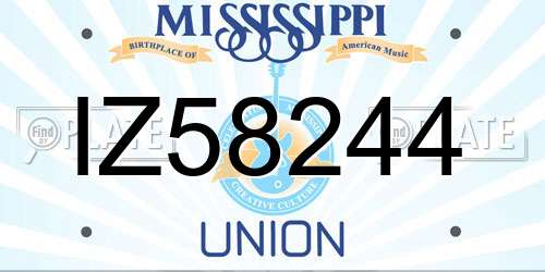 IZ58244 Mississippi License Plate