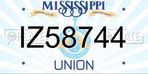 IZ58744 Mississippi License Plate