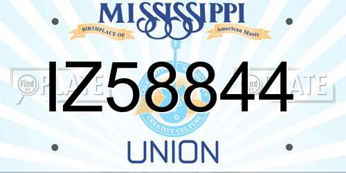IZ58844 Mississippi License Plate