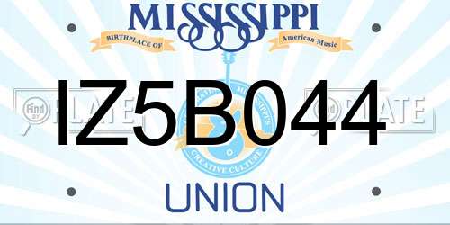 IZ5B044 Mississippi License Plate