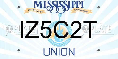IZ5C2T Mississippi License Plate