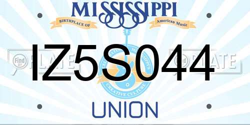 IZ5S044 Mississippi License Plate