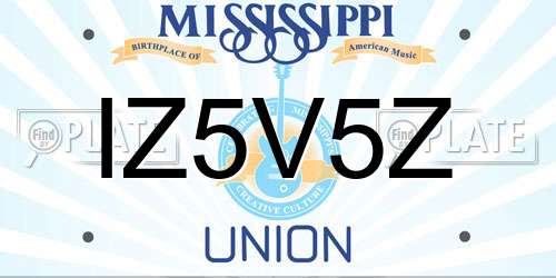 IZ5V5Z Mississippi License Plate