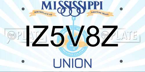 IZ5V8Z Mississippi License Plate