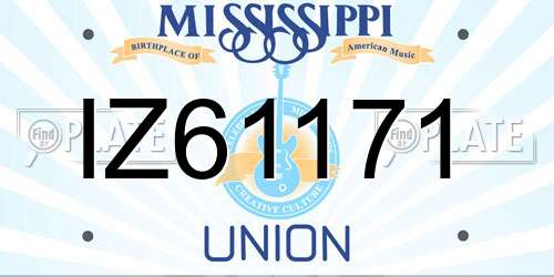 IZ61171 Mississippi License Plate
