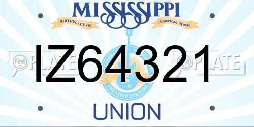 IZ64321 Mississippi License Plate