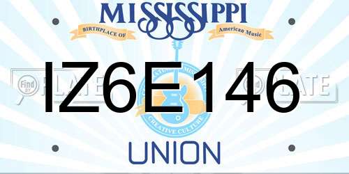 IZ6E146 Mississippi License Plate