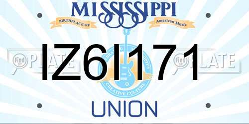 IZ6I171 Mississippi License Plate