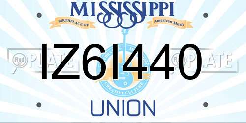 IZ6I440 Mississippi License Plate