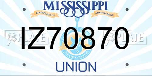 IZ70870 Mississippi License Plate