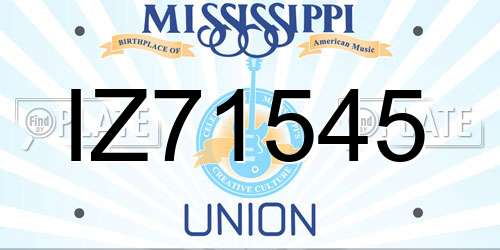 IZ71545 Mississippi License Plate