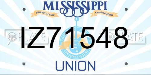 IZ71548 Mississippi License Plate
