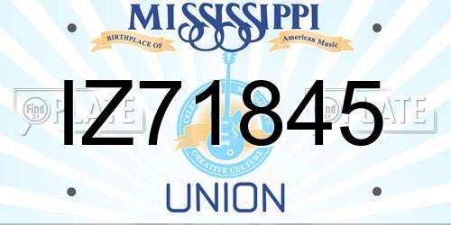 IZ71845 Mississippi License Plate