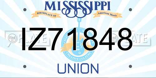 IZ71848 Mississippi License Plate