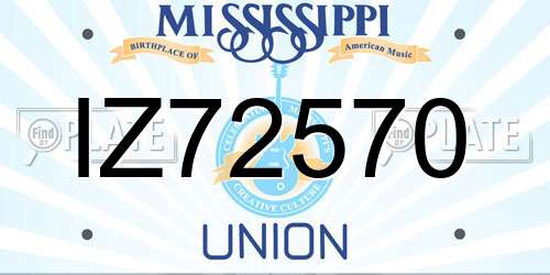 IZ72570 Mississippi License Plate