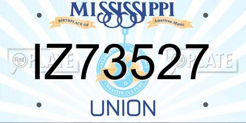 IZ73527 Mississippi License Plate