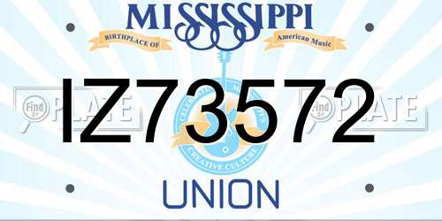 IZ73572 Mississippi License Plate