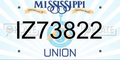 IZ73822 Mississippi License Plate