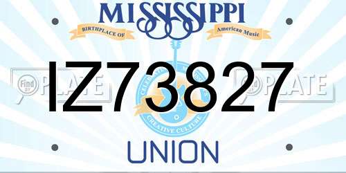 IZ73827 Mississippi License Plate