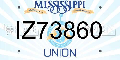 IZ73860 Mississippi License Plate
