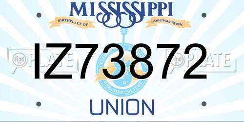 IZ73872 Mississippi License Plate